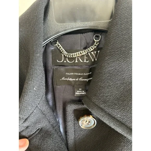 J Crew Lady day topcoat in Italian double-cloth wool blend Item BM966, Size 2P - Picture 4 of 4